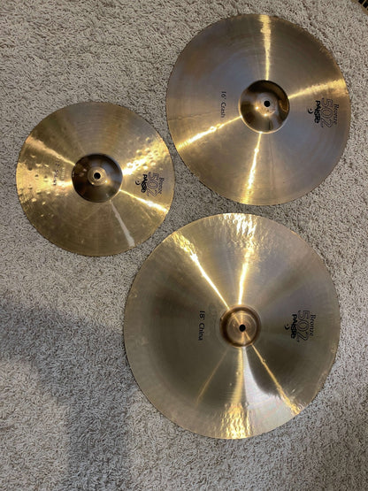 Paiste Cymbal Pack - 3 Cymbals (Used)