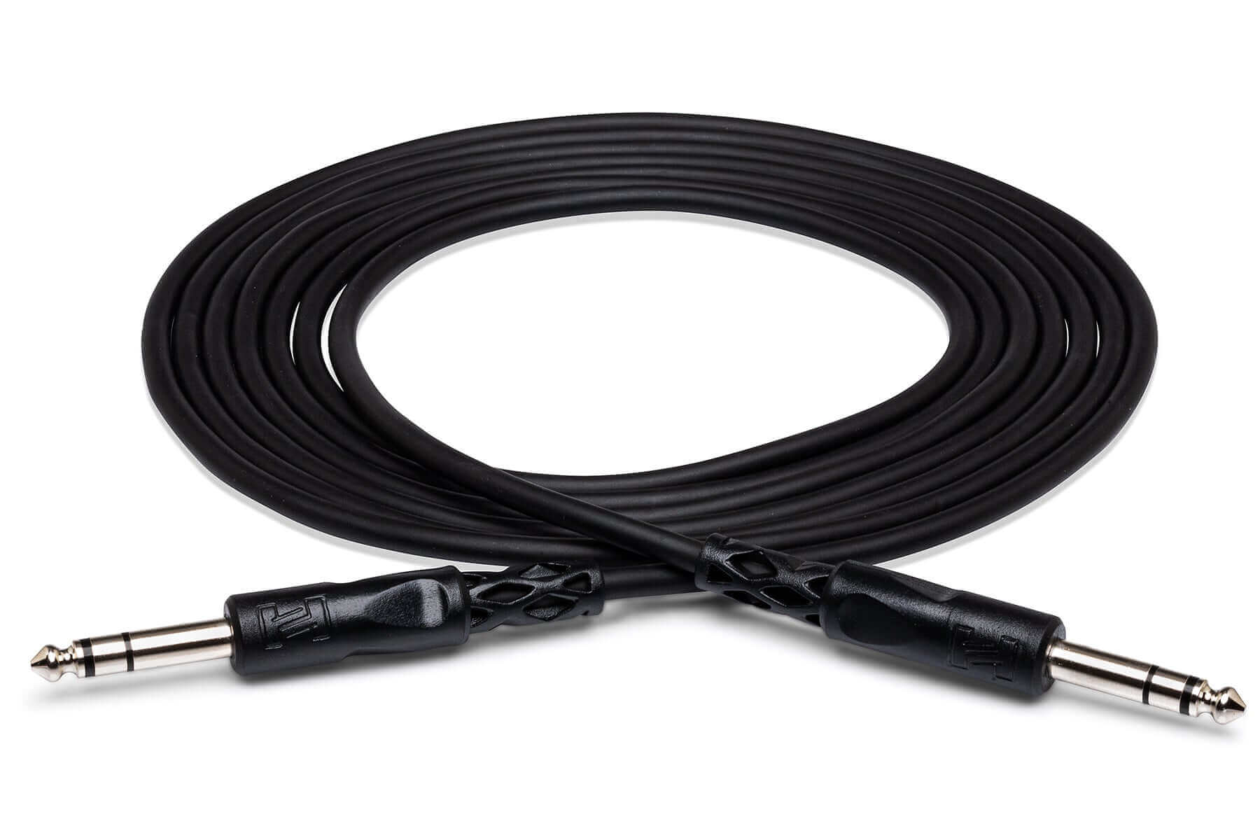 Hosa® Balanced Interconnect Cable 1/4" TRS to 1/4" TRS, ideal for connecting audio equipment and E-drum modules.